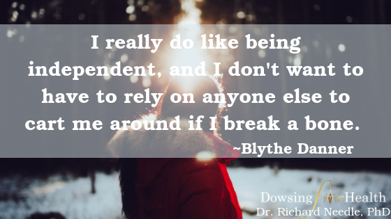 Blythe Danner Quote about Bone health